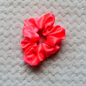 chouchou en satin peche